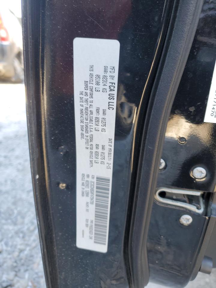 2015 Dodge Charger VIN 2C3CDXBG0FH794799 Copart auction photo, rear end / minor dent/scratches damage thumbnail 12