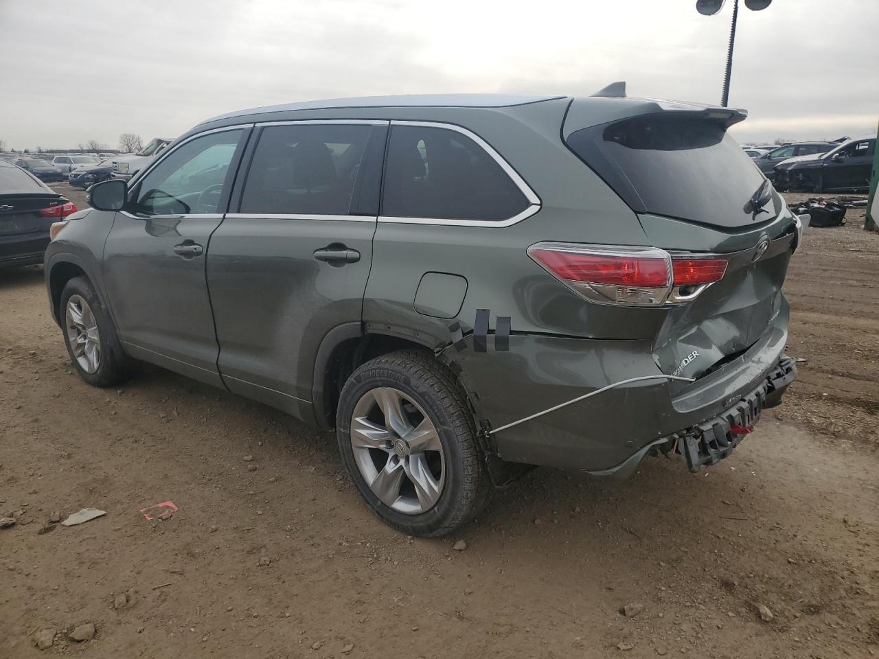 2014 Toyota Highlander VIN 5TDDKRFH8ES063056 Copart auction photo, rear end / front end damage thumbnail 2