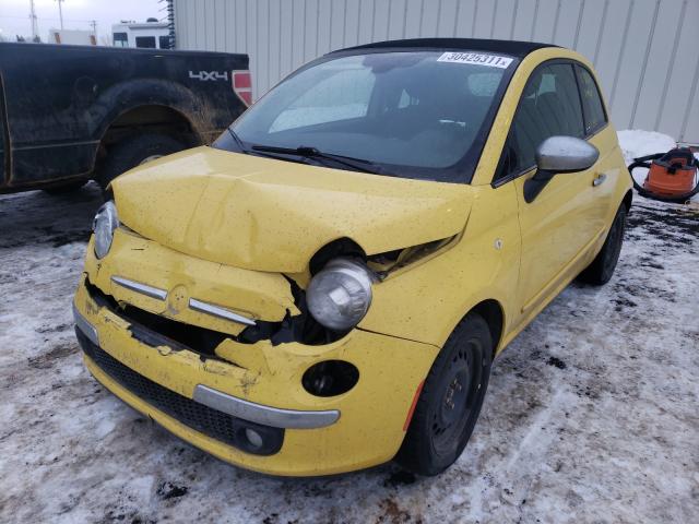 2012 Fiat 500 VIN 3C3CFFER3CT313237 Copart auction photo, front end / minor dent/scratches damage thumbnail 2