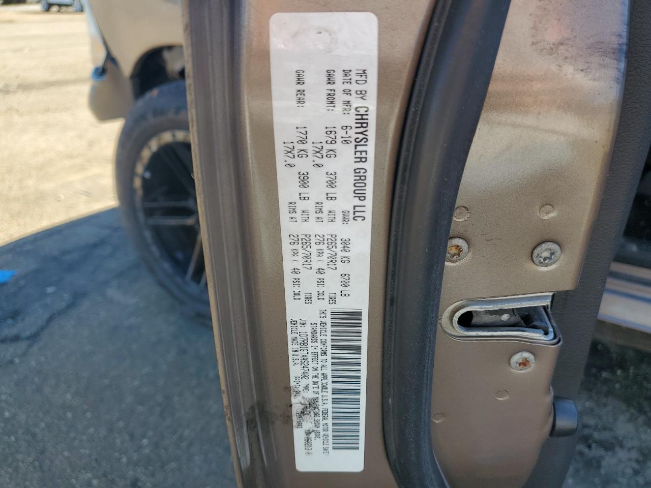 2010 Dodge RAM VIN 1D7RB1GTXAS247402 Copart auction photo, front end damage thumbnail 12