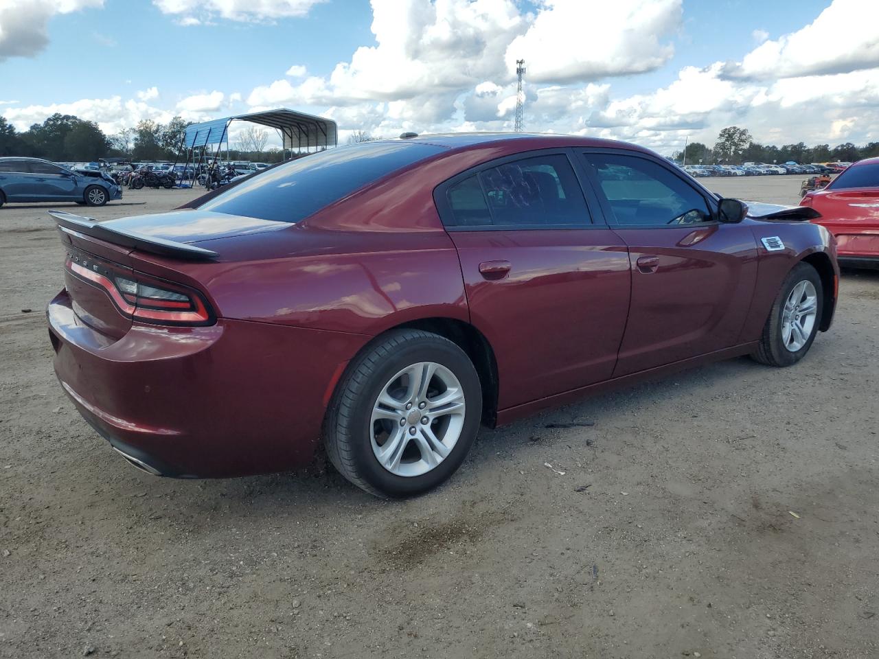 2019 Dodge Charger VIN 2C3CDXBG4KH660968 Copart auction photo, front end / side damage thumbnail 3