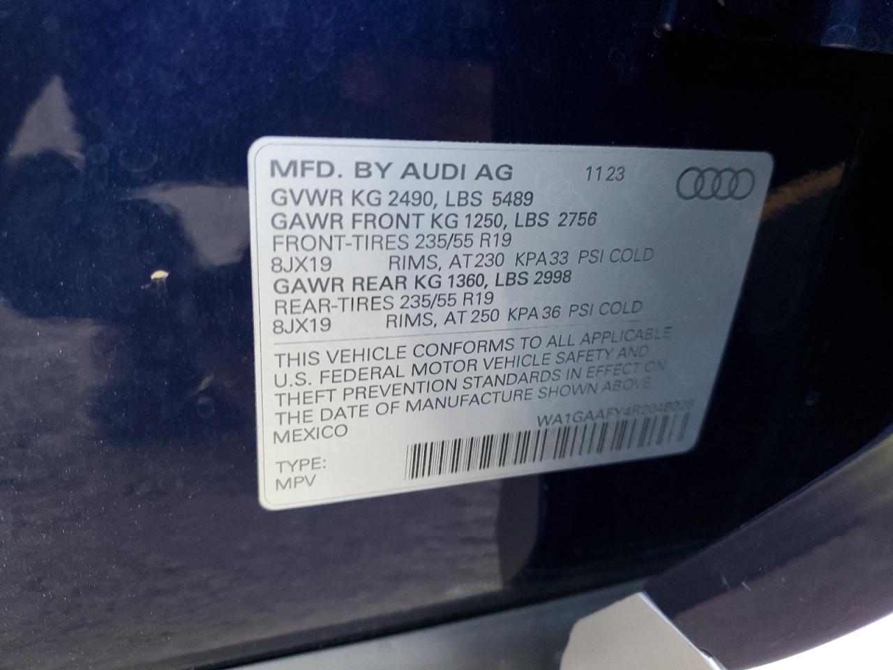 2024 Audi Q5 VIN WA1GAAFY4R2048028 Copart auction photo, front end / minor dent/scratches damage thumbnail 14