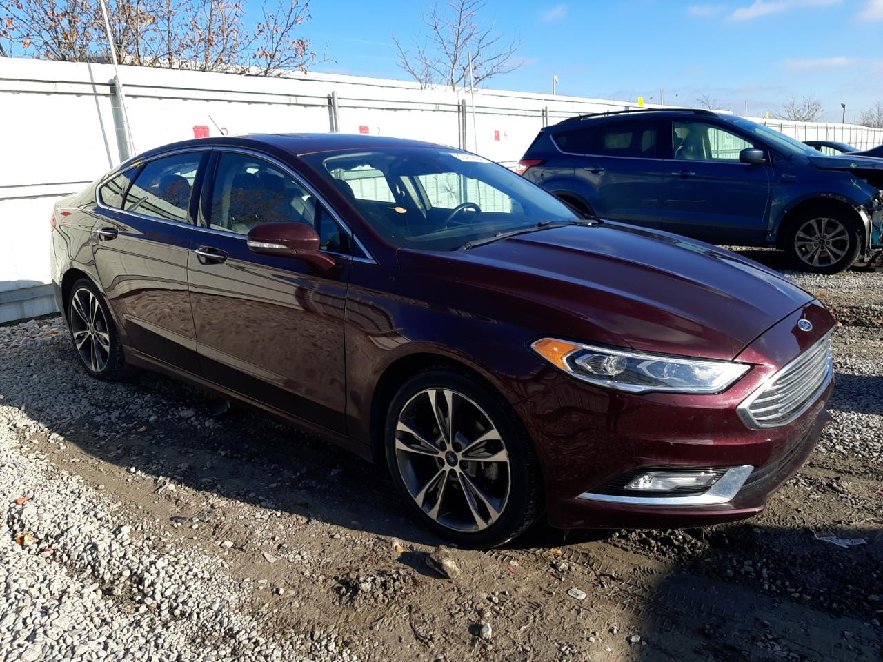 2017 Ford Fusion VIN 3FA6P0D93HR310692 Copart auction photo, rear end / side damage thumbnail 4