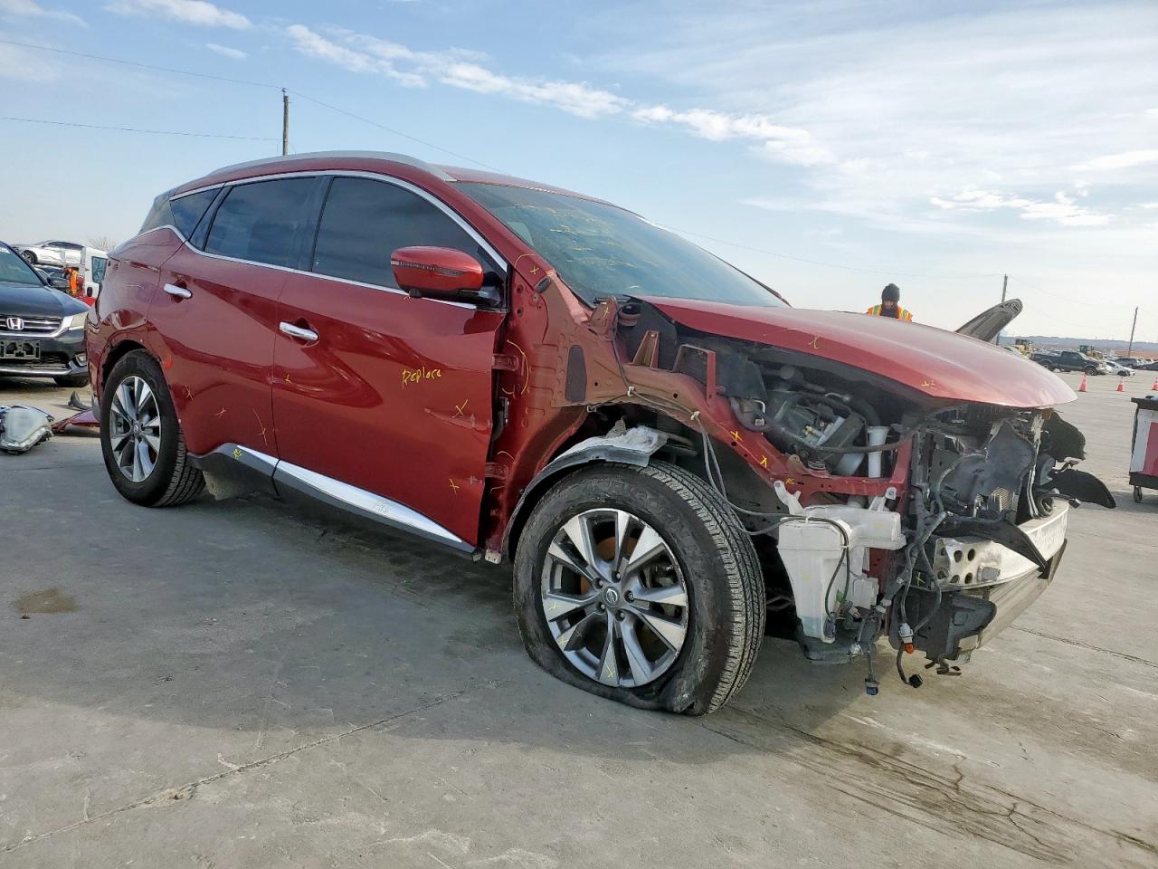 2017 Nissan Murano VIN 5N1AZ2MG7HN143809 Copart auction photo, front end / rear end damage thumbnail 4