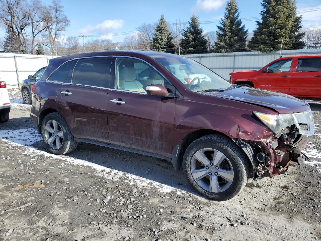 2012 Acura MDX VIN 2HNYD2H37CH544331 Copart auction photo, front end damage thumbnail 4