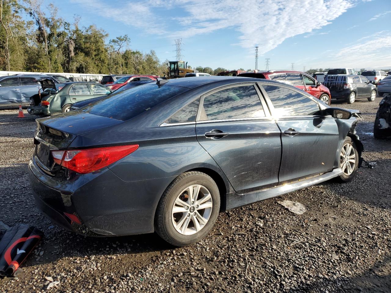 2014 Hyundai Sonata VIN 5NPEB4AC3EH925351 Copart auction photo, front end / side damage thumbnail 3