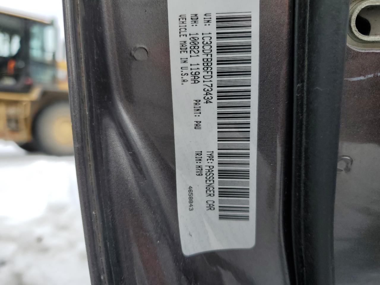 2015 Dodge Dart VIN 1C3CDFBB6FD173434 Copart auction photo, front end / side damage thumbnail 12