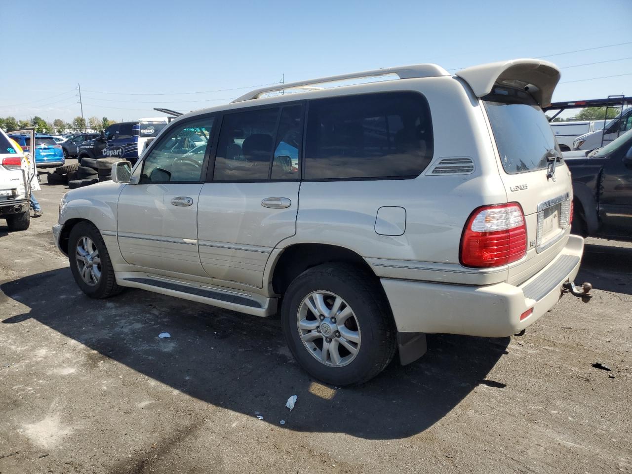 2004 Lexus LX VIN JTJHT00W843544262 Copart auction photo, side / front end damage thumbnail 2