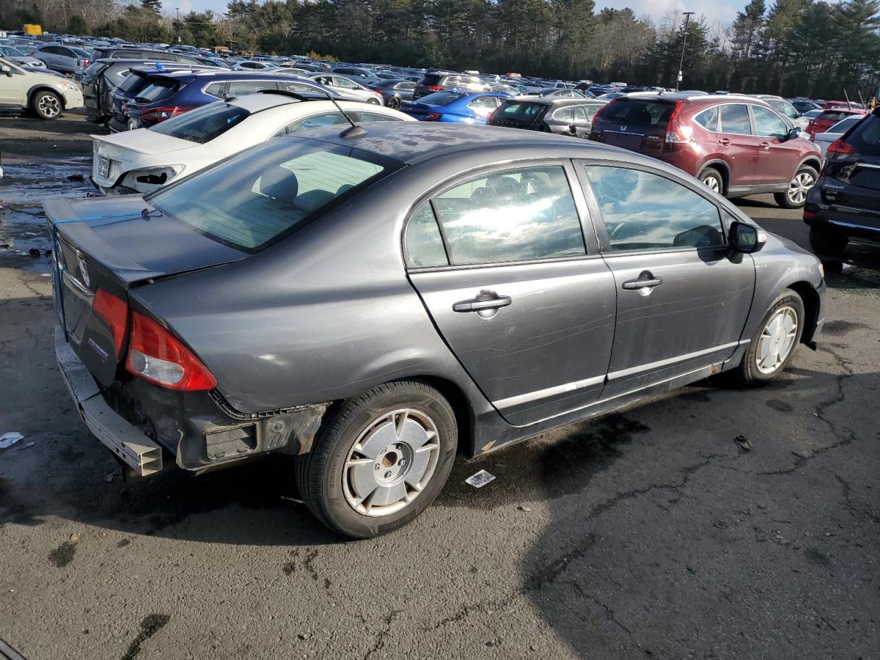 2009 Honda Civic VIN JHMFA36299S004825 Copart auction photo, front end / rear end damage thumbnail 3