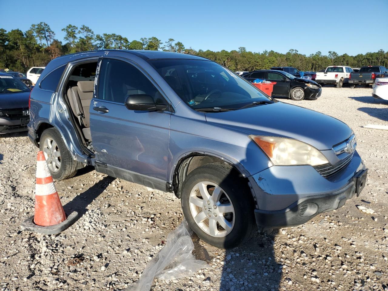 2008 Honda CR-V VIN JHLRE385X8C012793 Copart auction photo, side / front end damage thumbnail 4