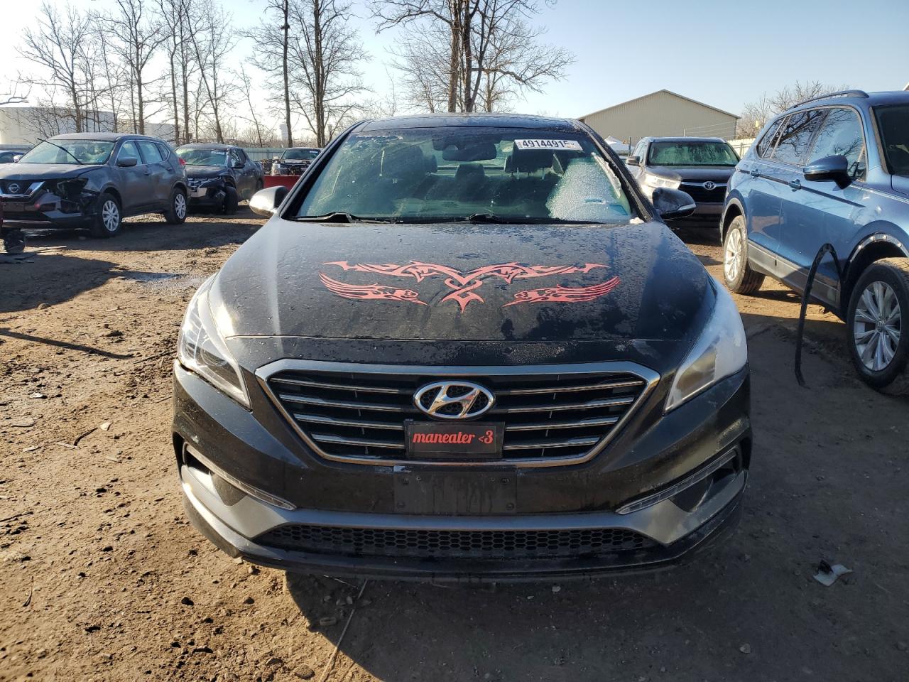 2016 Hyundai Sonata VIN 5NPE34AF2GH316178 Copart auction photo, side / rear end damage thumbnail 5