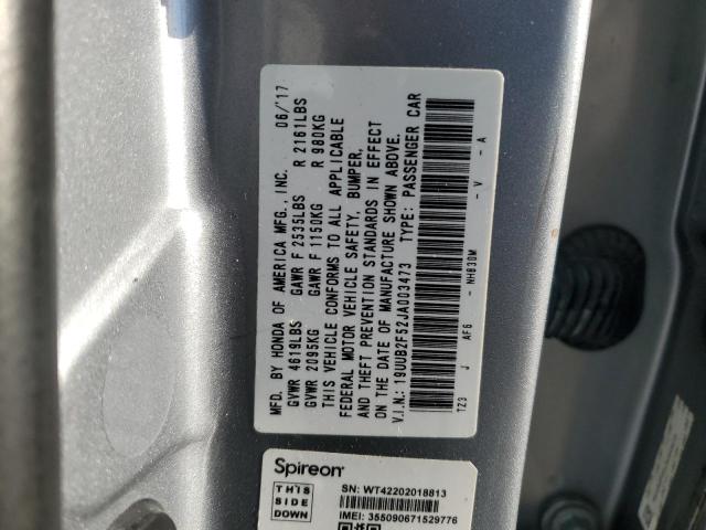 2018 Acura TLX VIN 19UUB2F52JA003473 Copart auction photo, front end damage thumbnail 12