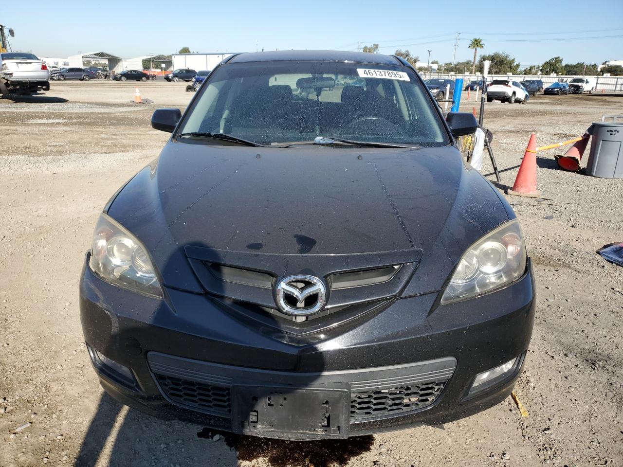 2008 Mazda 3 VIN JM1BK343381810107 Copart auction photo, side / front end damage thumbnail 5
