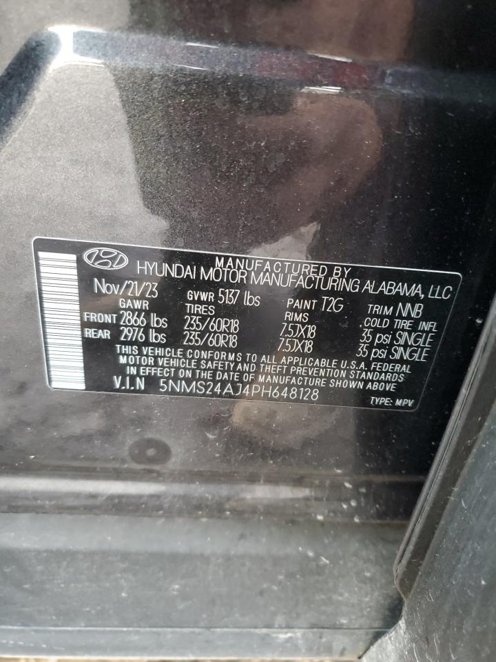 2023 Hyundai Santa Fe VIN 5NMS24AJ4PH648128 Copart auction photo, front end / side damage thumbnail 15