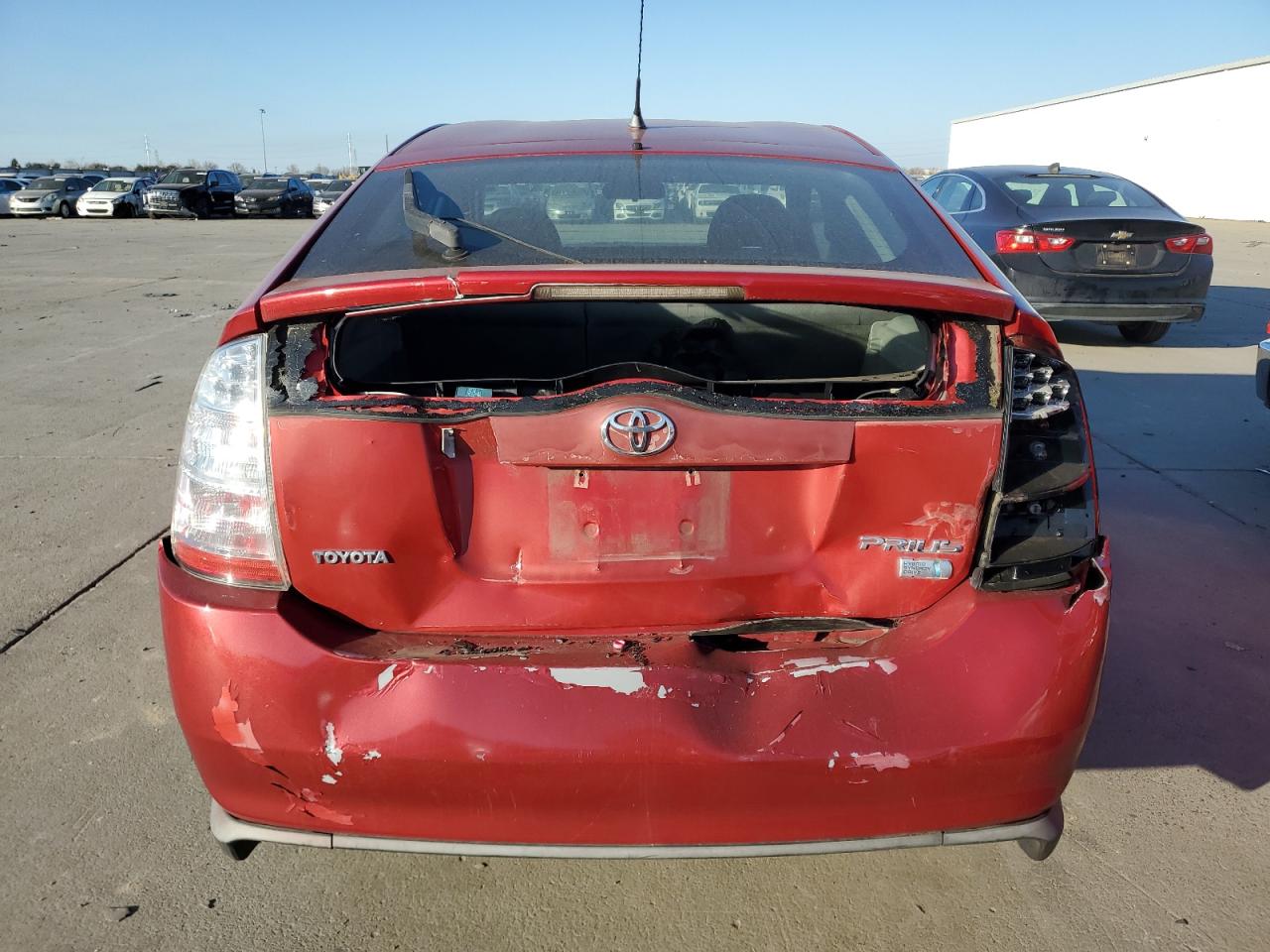 2007 Toyota Prius VIN JTDKB20U477642384 Copart auction photo, rear end damage thumbnail 6