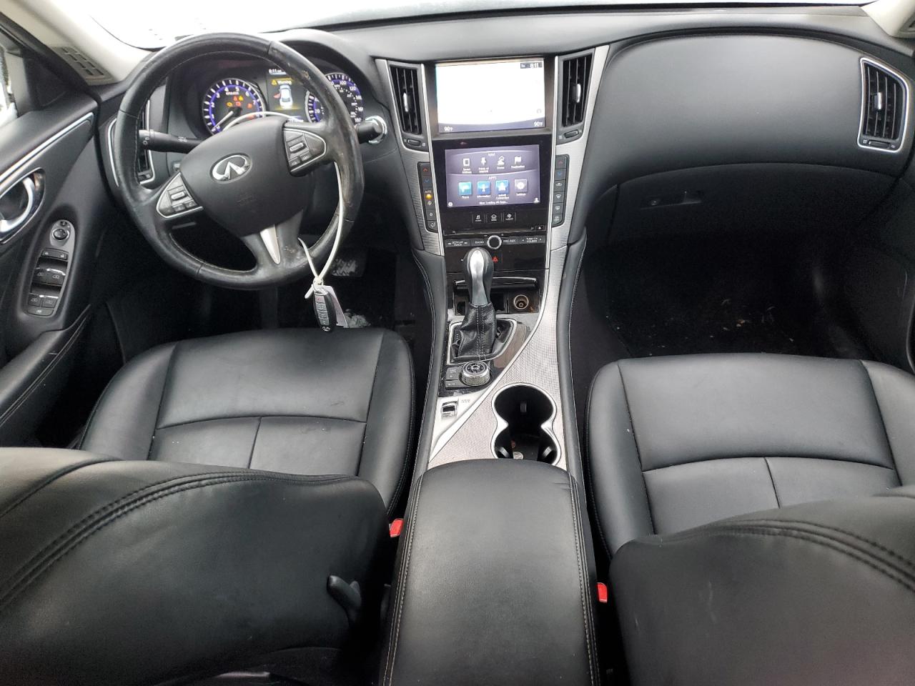 2015 Infiniti Q50 VIN JN1BV7AR9FM420585 Copart auction photo, front end / rear end damage thumbnail 8