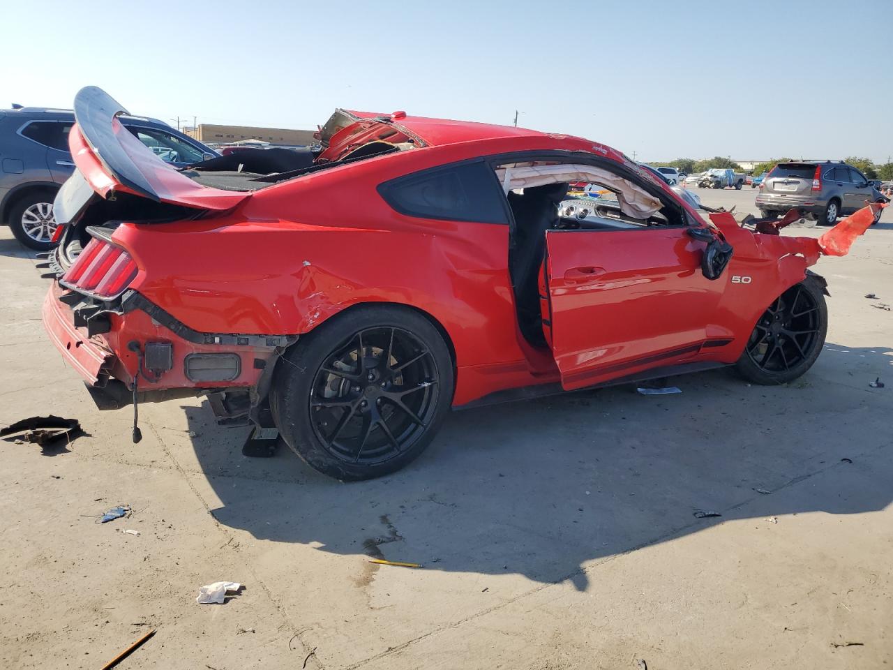 2017 Ford Mustang VIN 1FA6P8CF3H5265004 Copart auction photo, rollover damage thumbnail 3