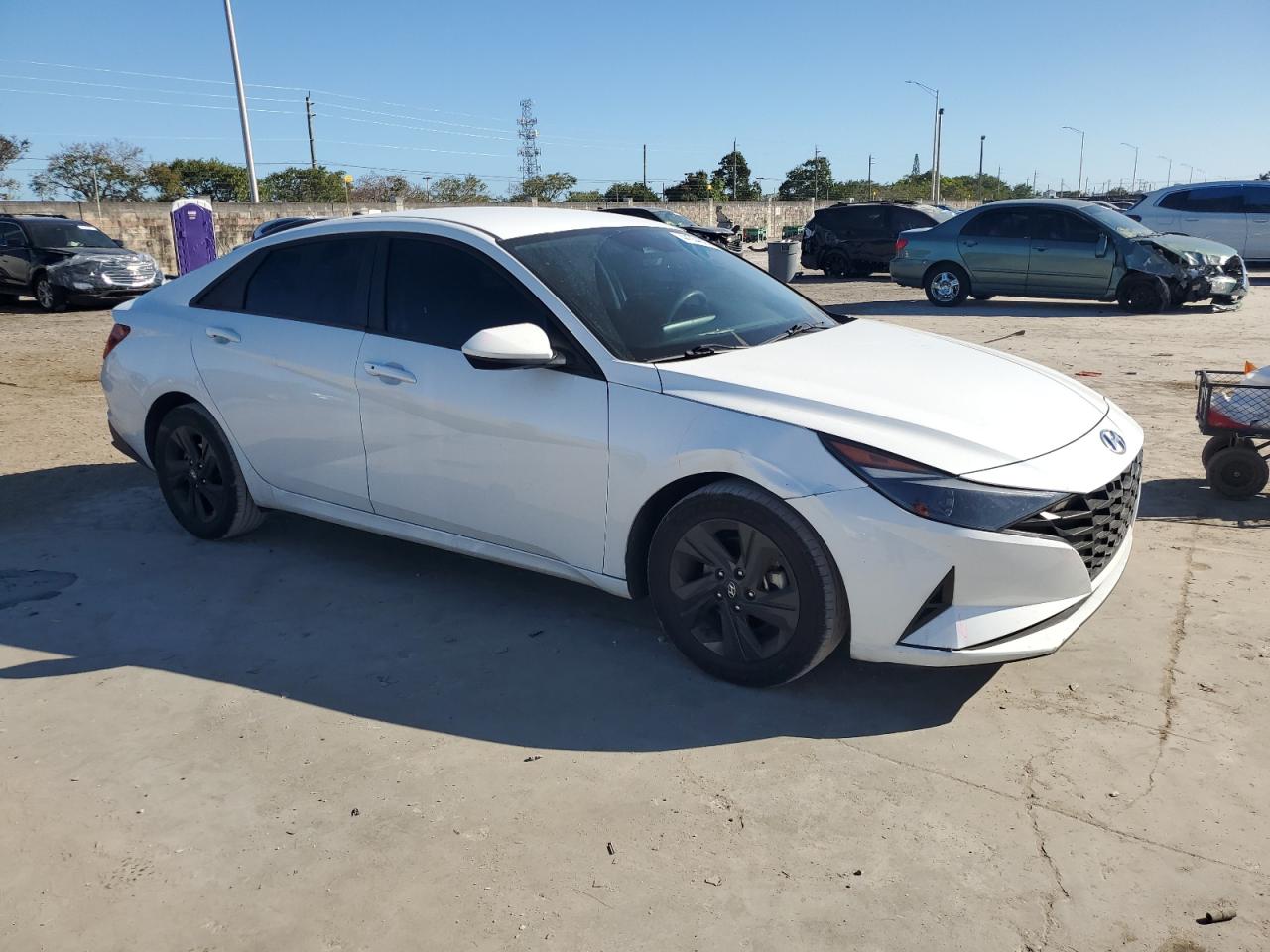 2021 Hyundai Elantra VIN 5NPLM4AG7MH020100 Copart auction photo, all over damage thumbnail 4