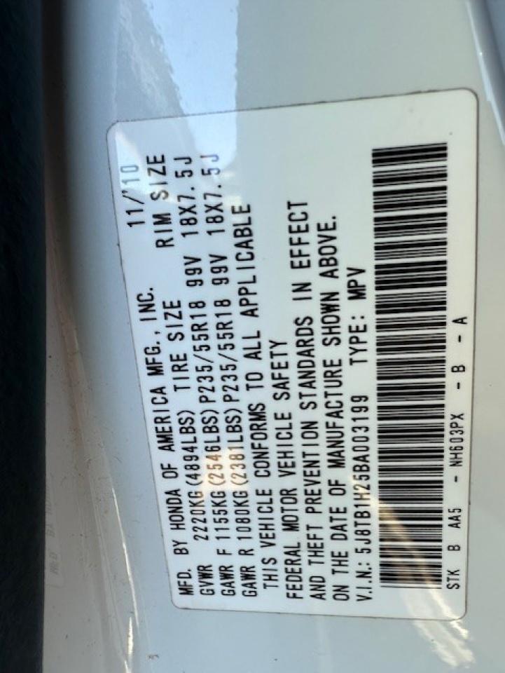 2011 Acura RDX VIN 5J8TB1H25BA003199 Copart auction photo, front end damage thumbnail 14