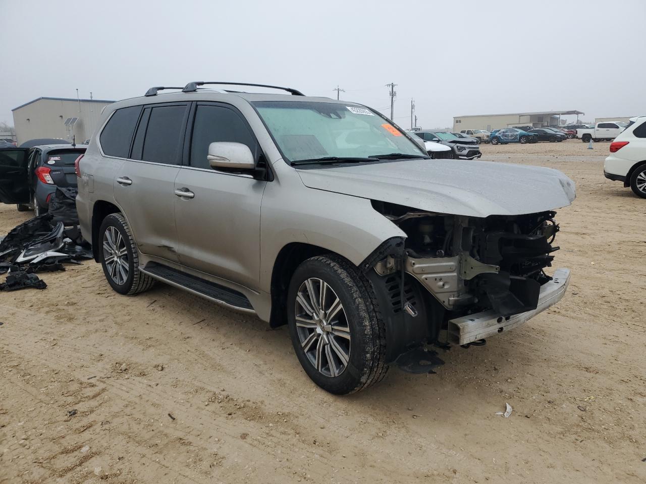 2016 Lexus LX VIN JTJHY7AX9G4195631 Copart auction photo, front end / side damage thumbnail 4