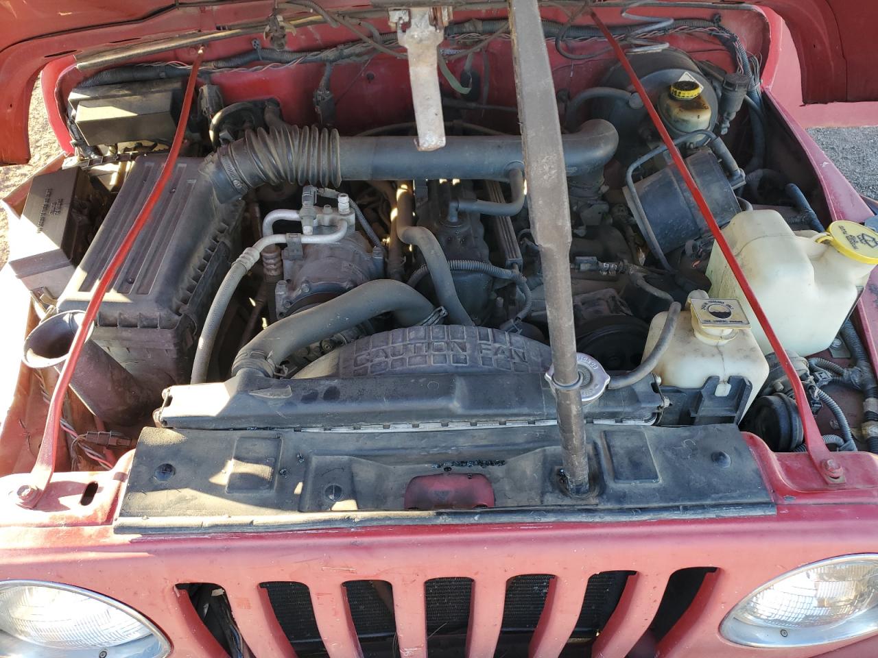 1997 Jeep Wrangler VIN 1J4FY19S7VP529659 Copart auction photo, undercarriage / front end damage thumbnail 12