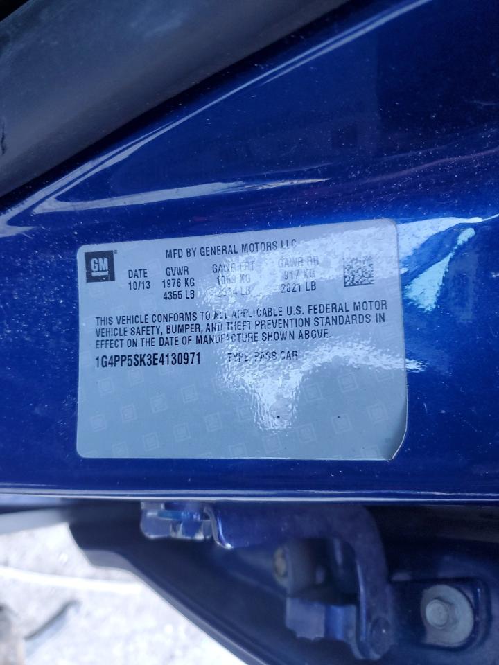 2014 Buick Verano VIN 1G4PP5SK3E4130971 Copart auction photo, rear end damage thumbnail 12