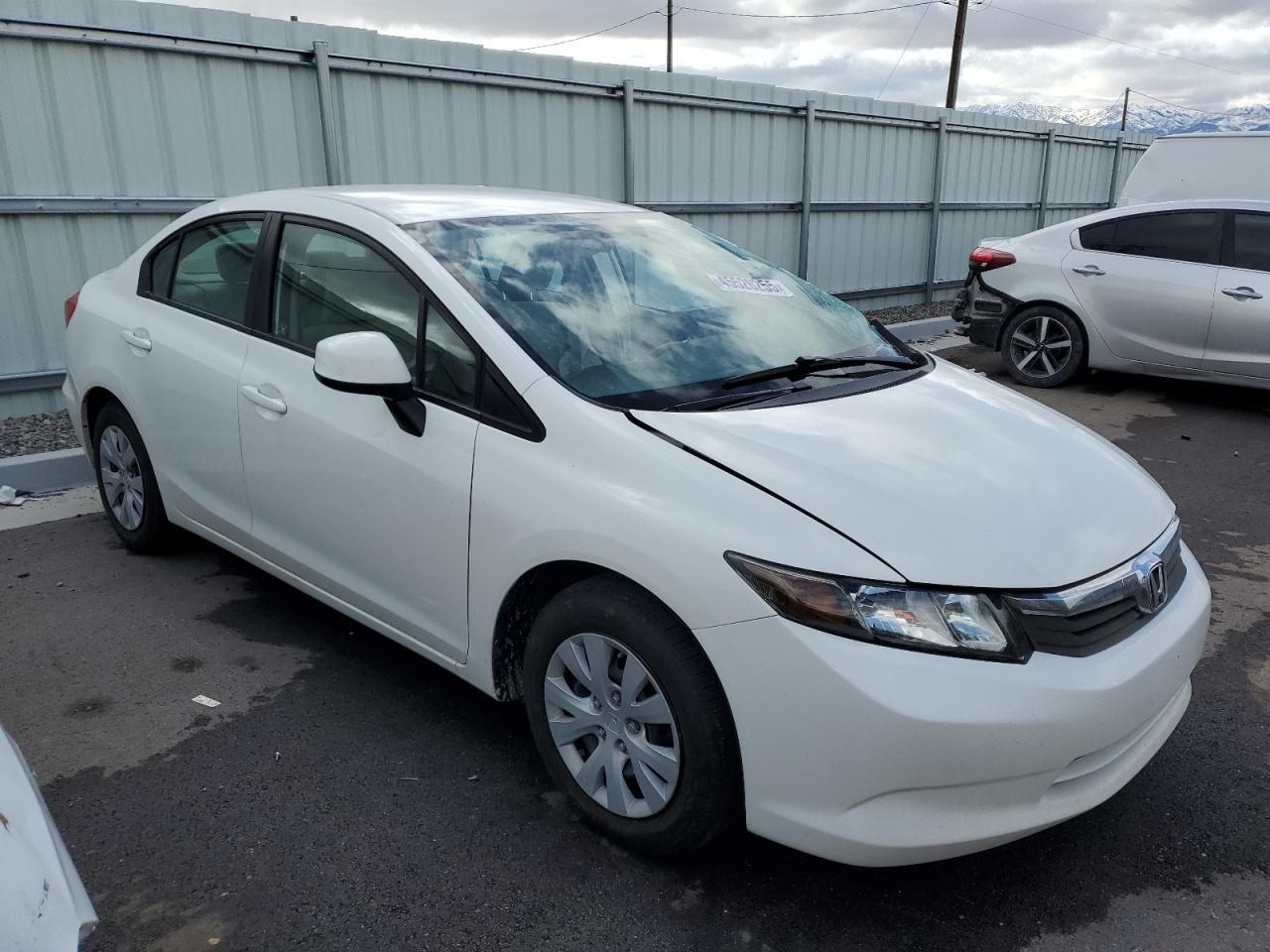 2012 Honda Civic VIN 2HGFB2F57CH587186 Copart auction photo, side damage thumbnail 4