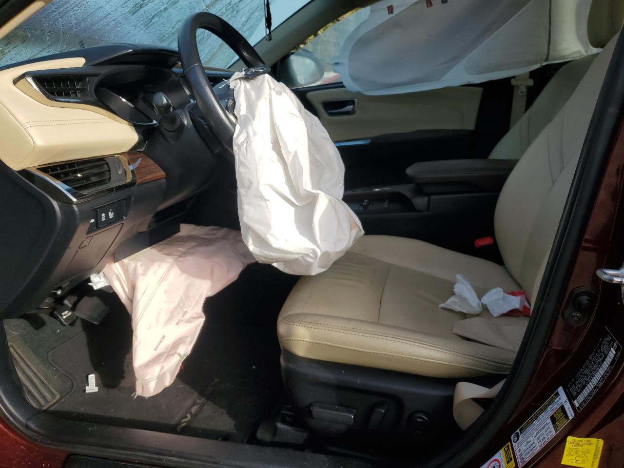 2013 Toyota Avalon VIN 4T1BK1EB8DU051825 Copart auction photo, front end / rear end damage thumbnail 7