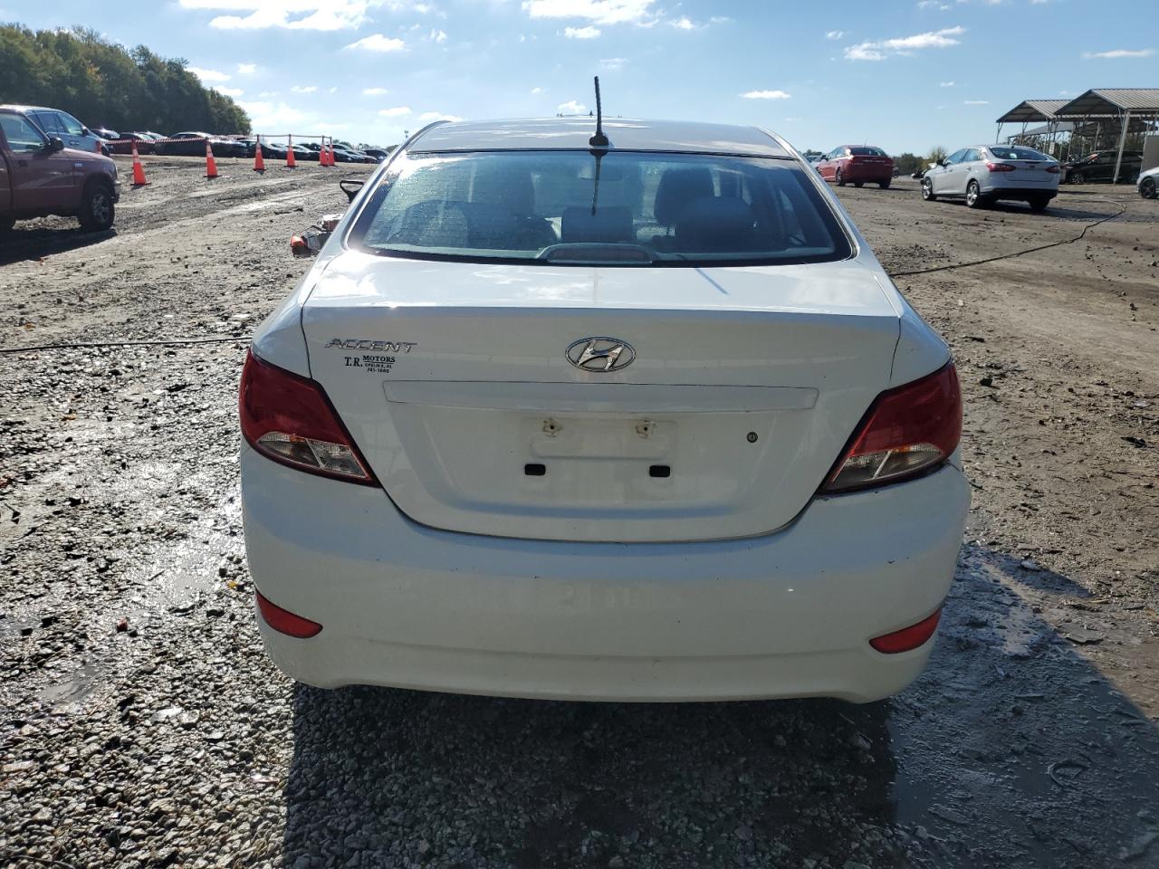 2015 Hyundai Accent VIN KMHCT4AE3FU853348 Copart auction photo, side / rear end damage thumbnail 6
