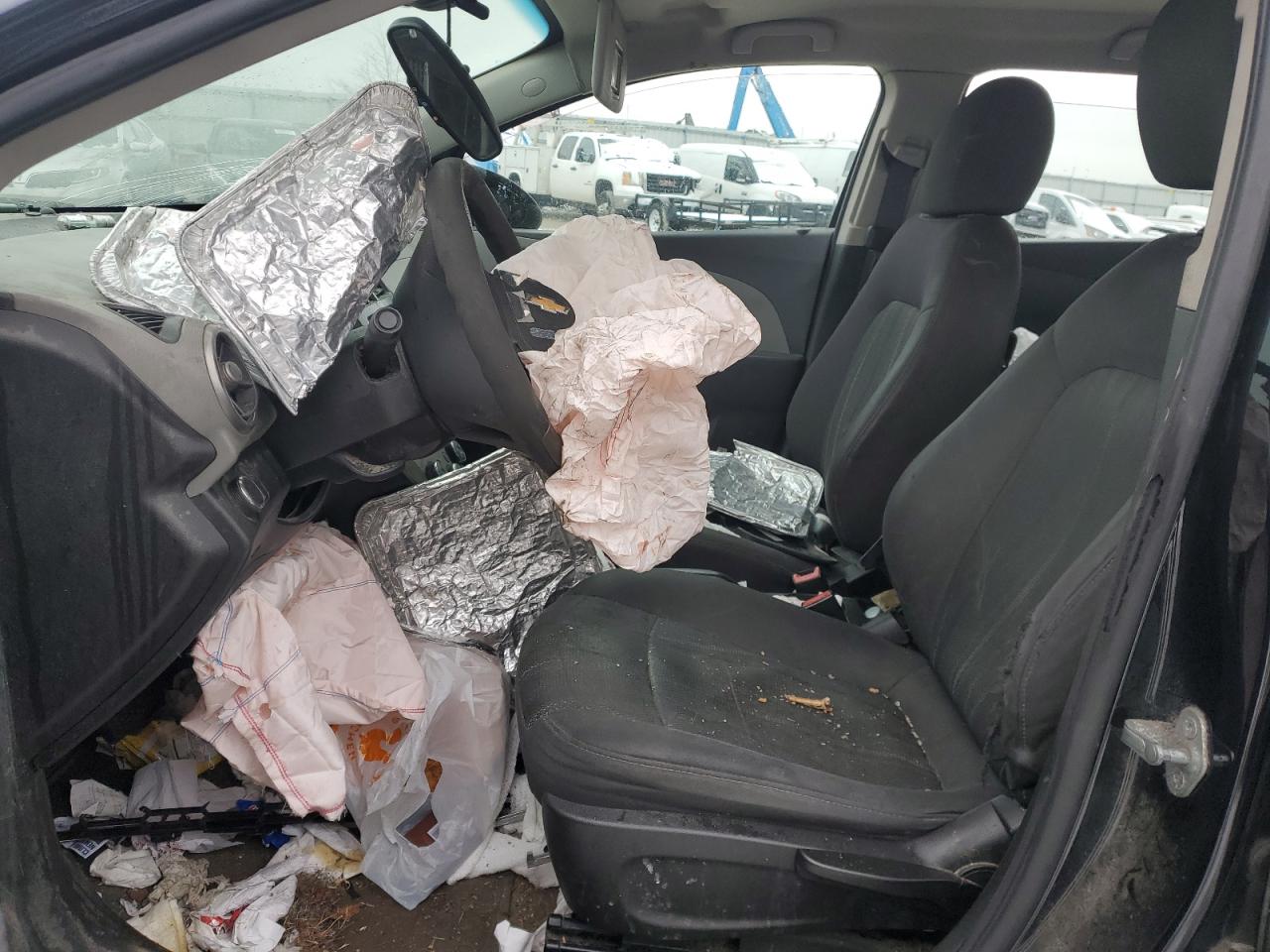 2013 Chevrolet Sonic VIN 1G1JC6SB7D4240621 Copart auction photo, front end / side damage thumbnail 7