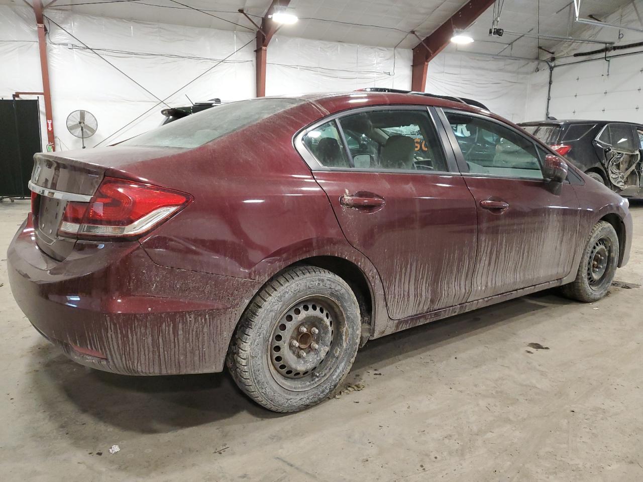 2015 Honda Civic VIN 19XFB2F5XFE093659 Copart auction photo, rear end / top/roof damage thumbnail 3