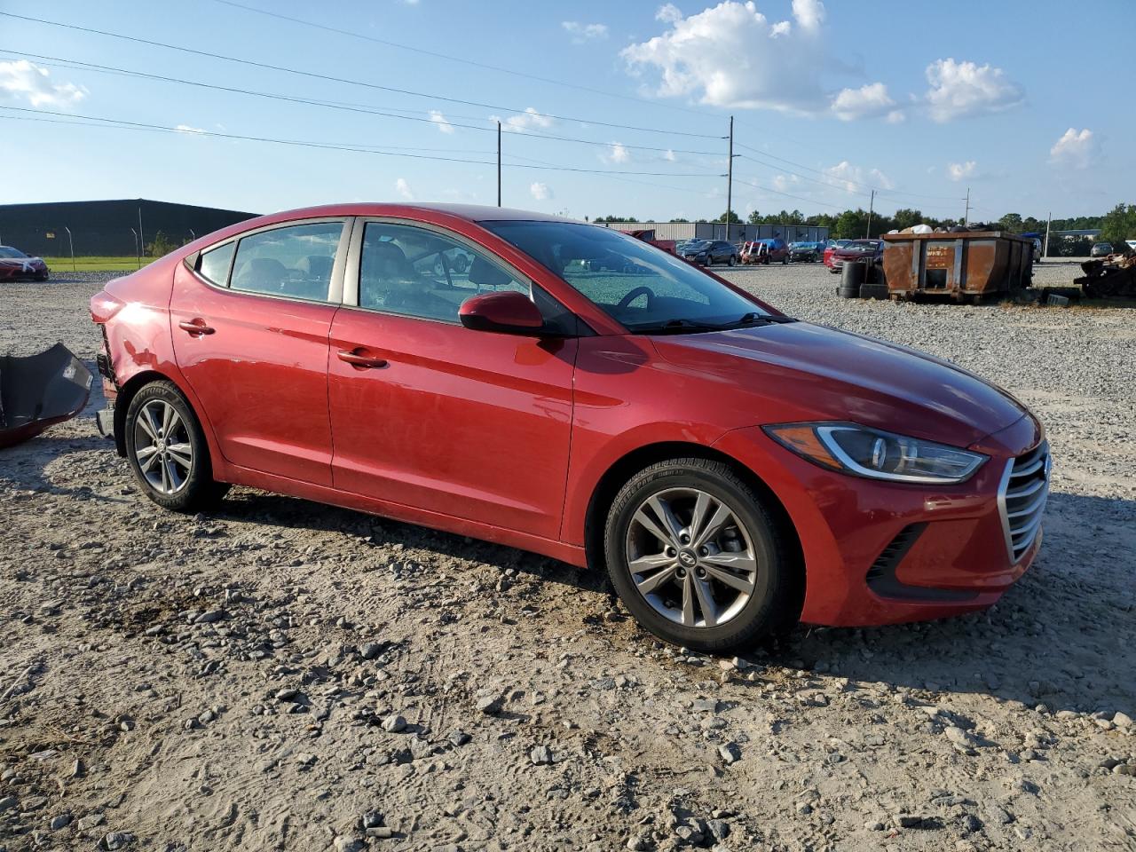 2017 Hyundai Elantra VIN 5NPD84LF3HH122979 Copart auction photo, side / rear end damage thumbnail 4