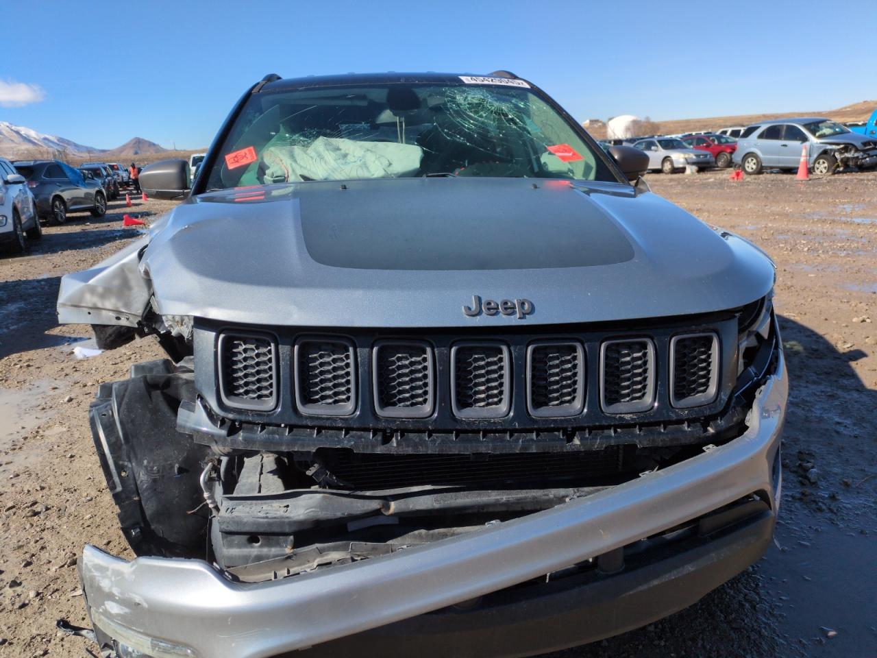2020 Jeep Compass VIN 3C4NJDDB8LT184679 Copart auction photo, front end damage thumbnail 5