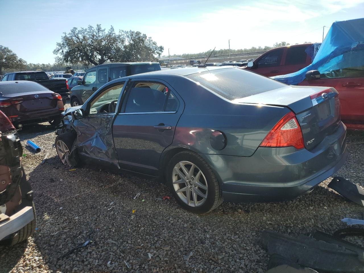 2012 Ford Fusion VIN 3FAHP0JG3CR390001 Copart auction photo, front end / side damage thumbnail 2