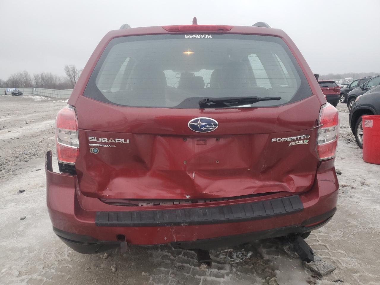2016 Subaru Forester VIN JF2SJABC8GH525694 Copart auction photo, rear end damage thumbnail 6