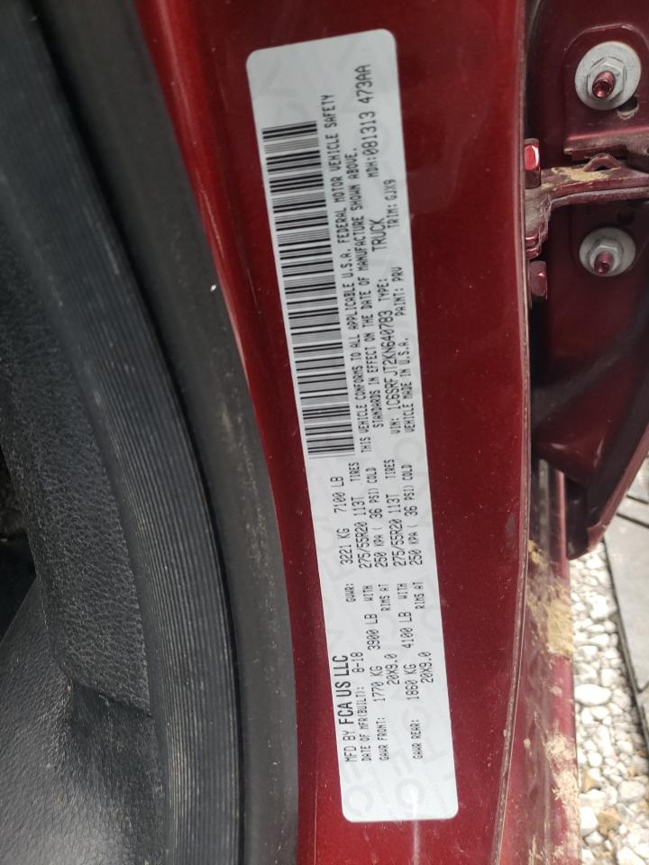 2019 RAM 1500 VIN 1C6SRFJT2KN640783 Copart auction photo, all over damage thumbnail 12