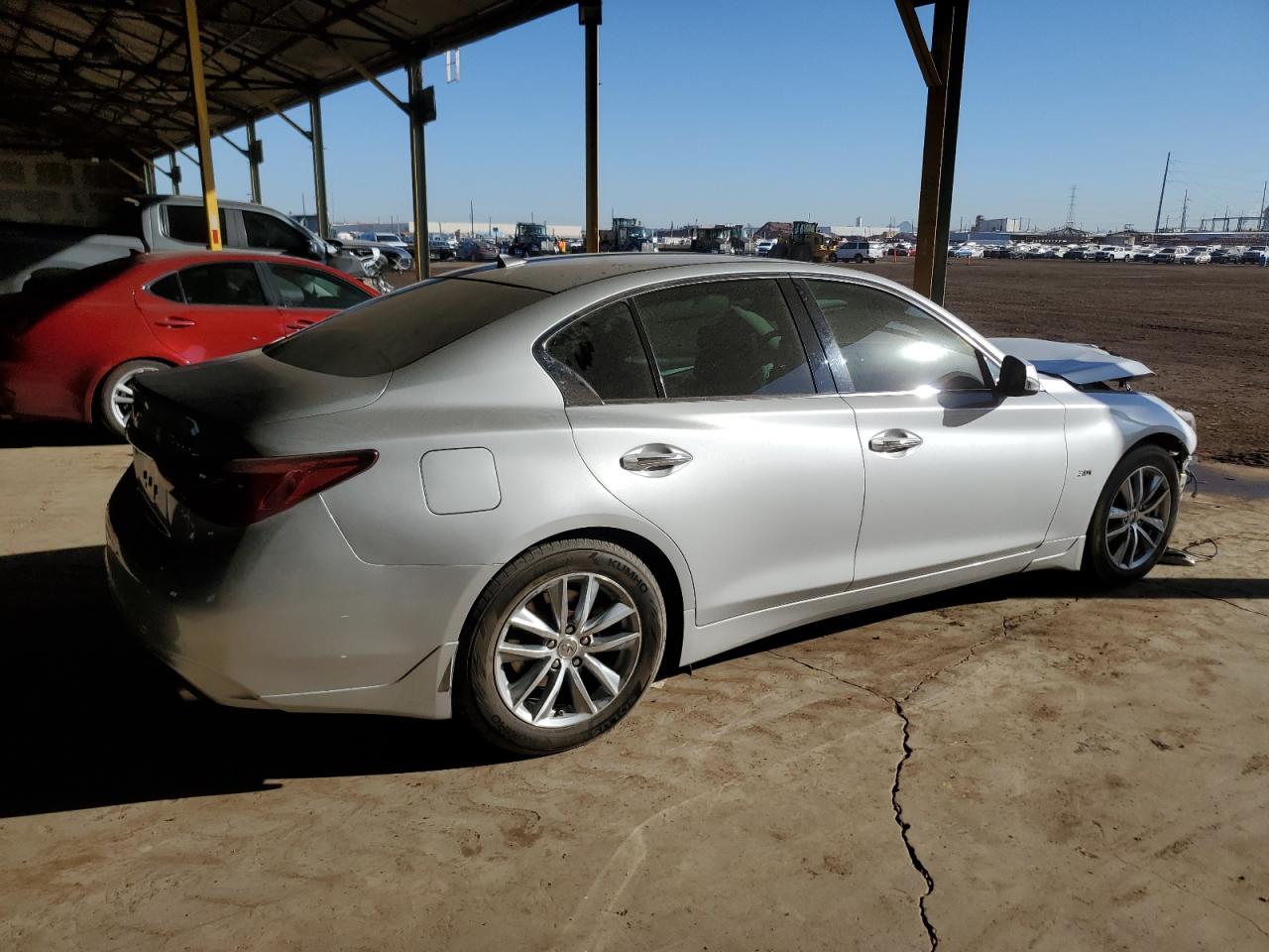 2018 Infiniti Q50 VIN JN1EV7AP6JM359023 Copart auction photo, front end / minor dent/scratches damage thumbnail 3