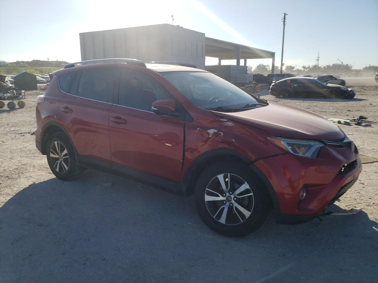 2017 Toyota RAV 4 VIN 2T3WFREV3HW322186 Copart auction photo, front end / side damage thumbnail 4