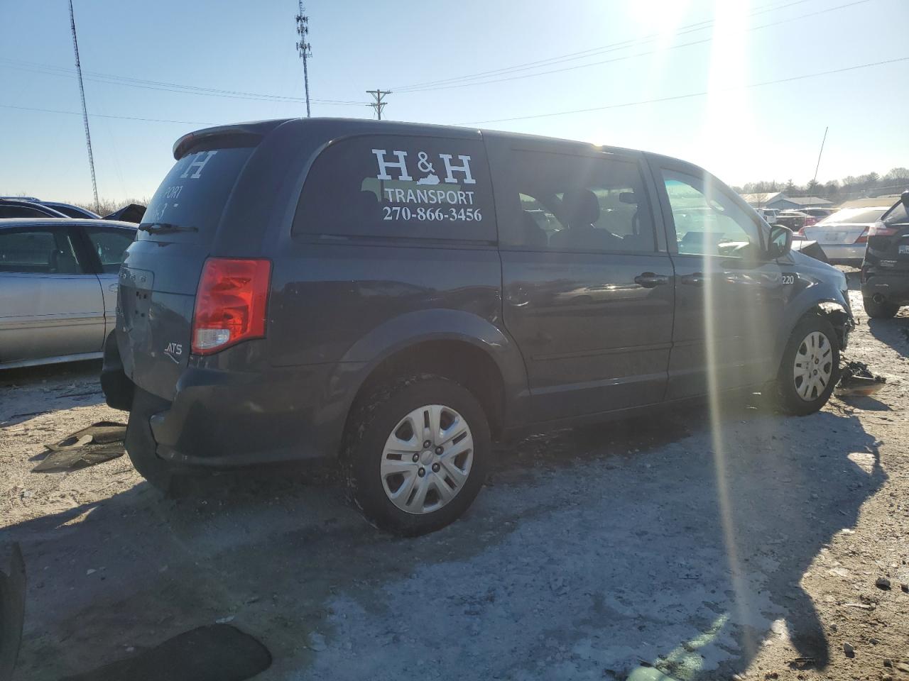 2014 Dodge Caravan VIN 2C4RDGBG9ER238070 Copart auction photo, front end / rear end damage thumbnail 3