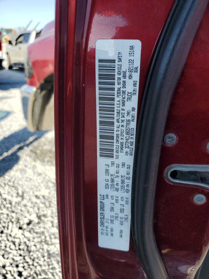 2011 Dodge RAM VIN 3D73Y4CL0BG577036 Copart auction photo, undercarriage / side damage thumbnail 12