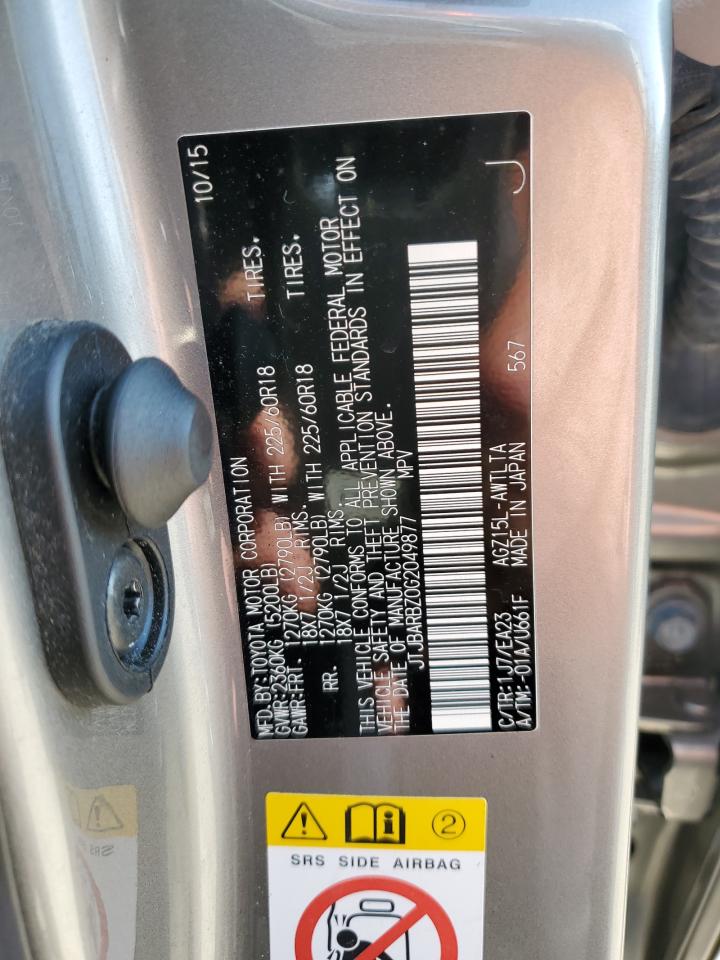2016 Lexus NX VIN JTJBARBZ0G2049877 Copart auction photo, front end damage thumbnail 13