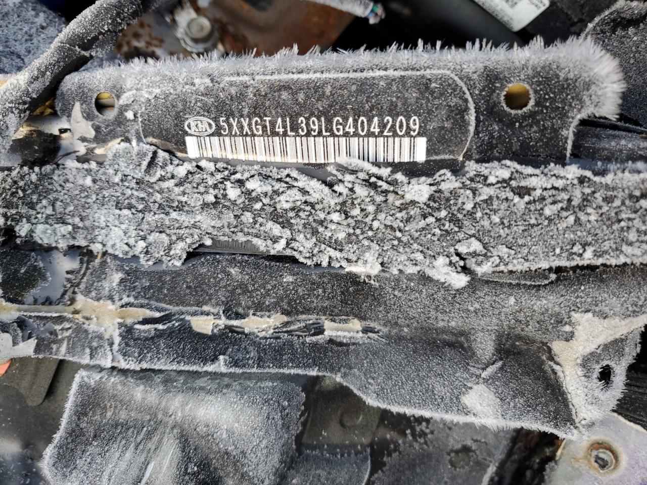 2020 KIA Optima VIN 5XXGT4L39LG404209 Copart auction photo, all over damage thumbnail 12