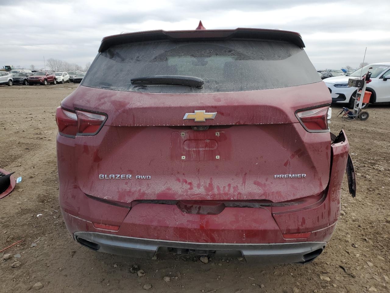 2020 Chevrolet Blazer VIN 3GNKBLRS6LS565902 Copart auction photo, all over / undercarriage damage thumbnail 6