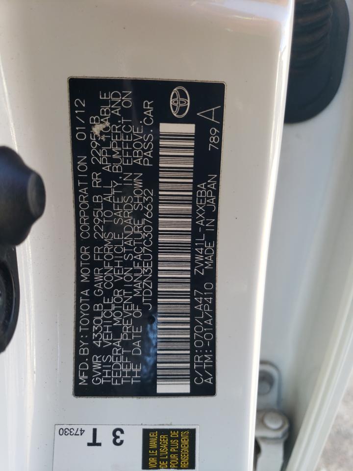 2012 Toyota Prius VIN JTDZN3EU7C3076632 Copart auction photo, rear end damage thumbnail 15