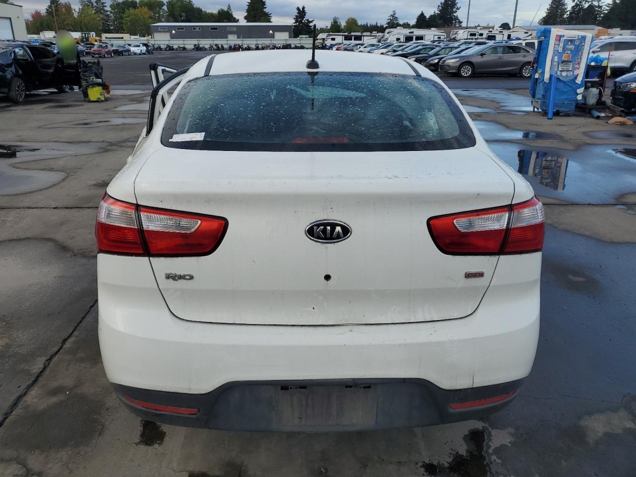 2012 KIA Rio VIN KNADM4A39C6082444 Copart auction photo, all over damage thumbnail 6