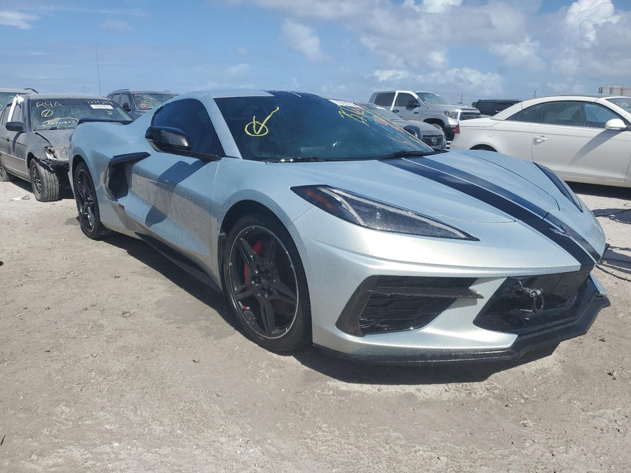 2021 Chevrolet Corvette VIN 1G1YC2D49M5104636 Copart auction photo, water/flood damage thumbnail 4