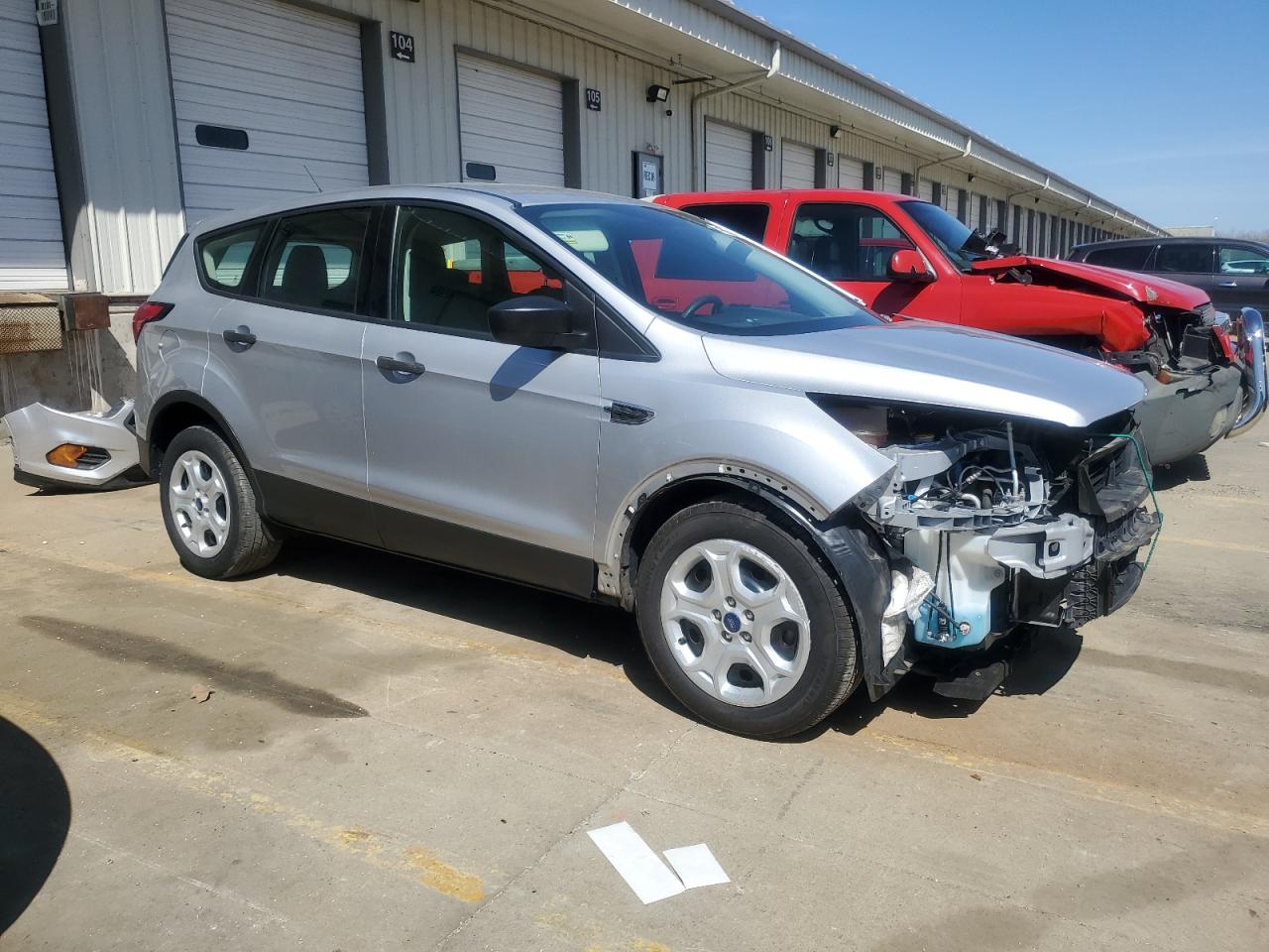 2019 Ford Escape VIN 1FMCU0F71KUB23724 Copart auction photo, front end damage thumbnail 4