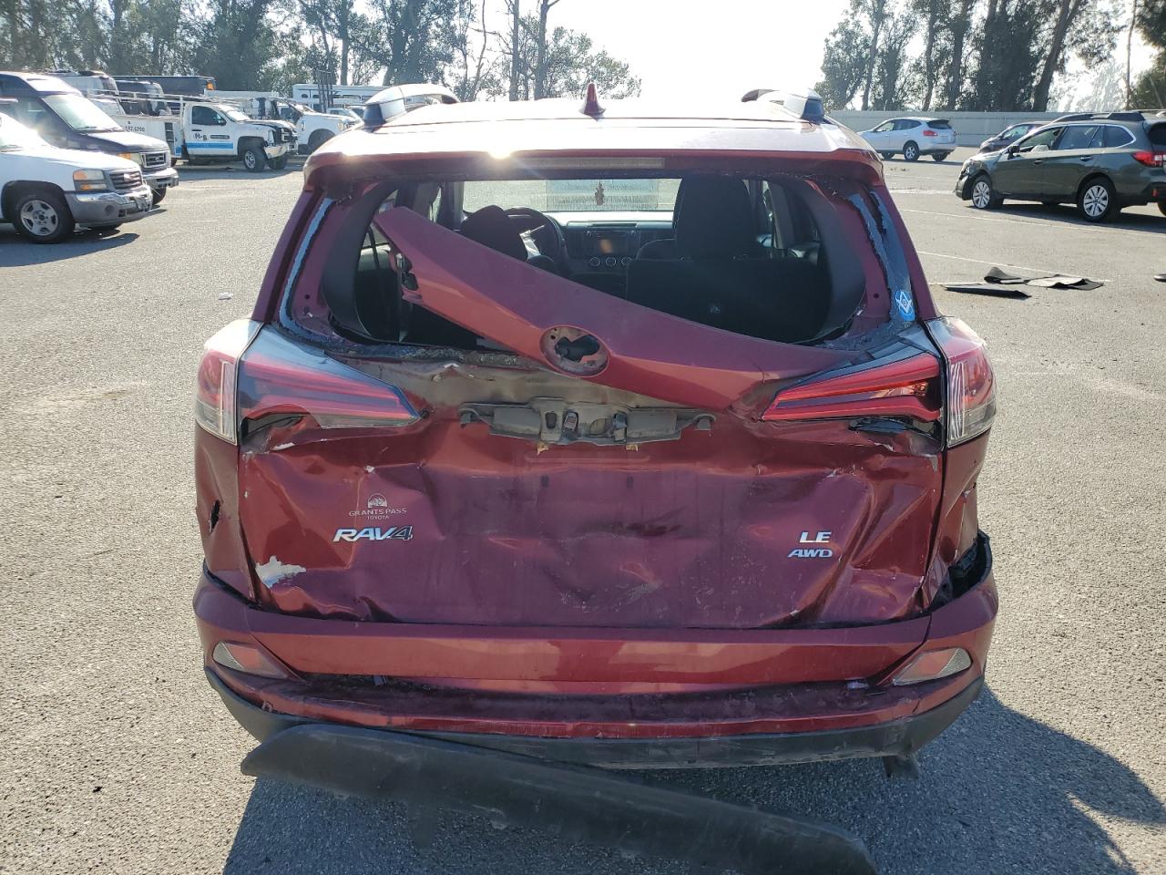 2018 Toyota RAV 4 VIN 2T3BFREV1JW714250 Copart auction photo, all over damage thumbnail 6