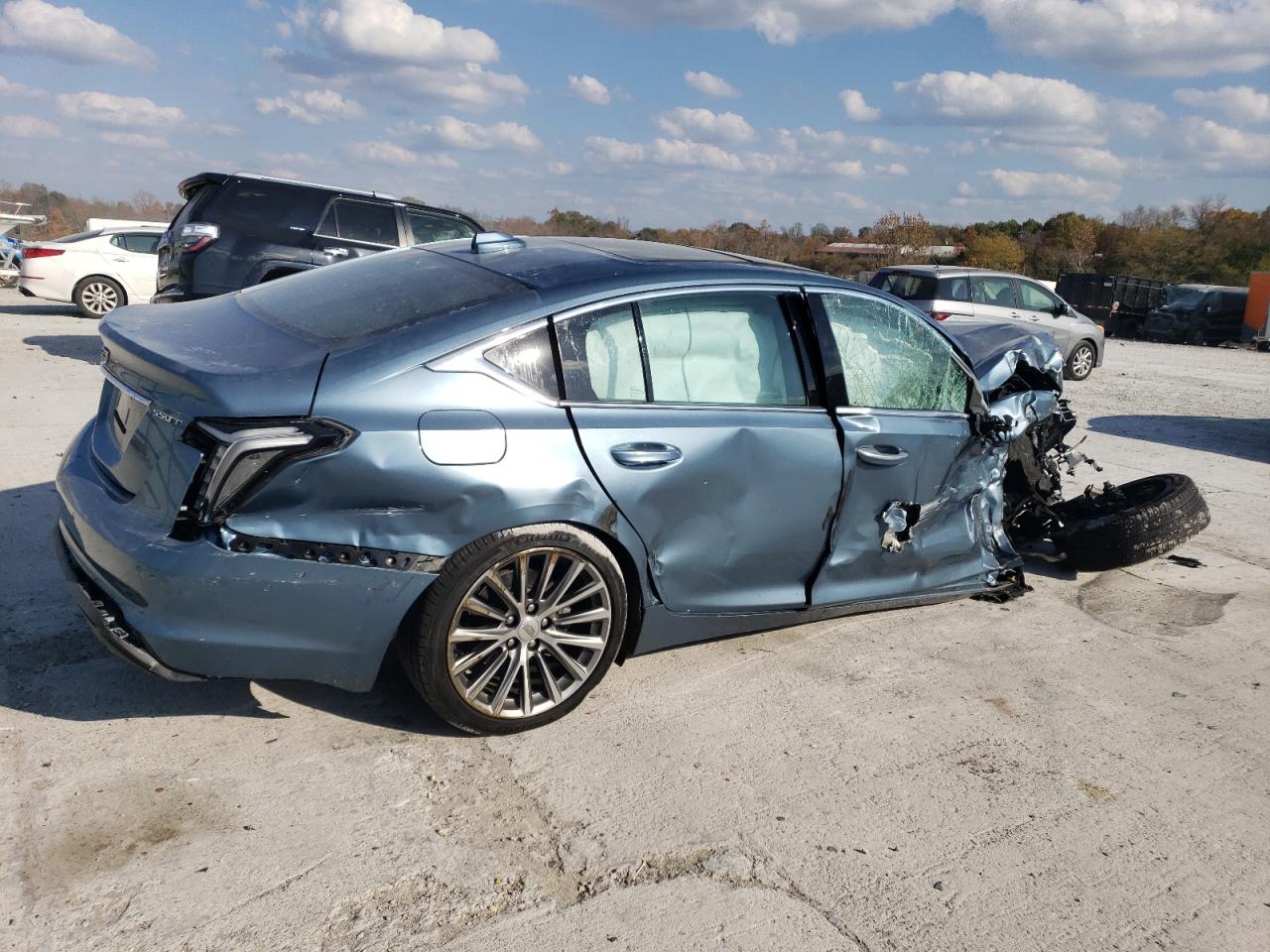 2024 Cadillac CT5 VIN 1G6DT5RW1R0114392 Copart auction photo, all over damage thumbnail 3