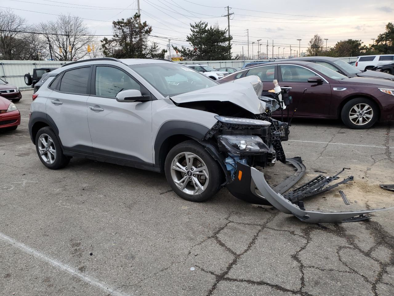 2023 Hyundai Kona VIN KM8K6CAB5PU947588 Copart auction photo, front end damage thumbnail 4